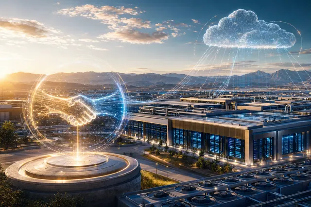 Illustration representing the Anthropic and Amazon AI infrastructure partnership powering Claude on AWS