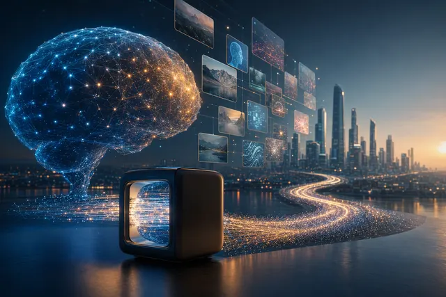 Editorial illustration representing Meta’s Muse Spark 1.3 AI model and investor reaction