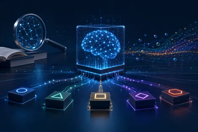 AI-generated editorial illustration for Microsoft-Decision-1, a model that scores predefined choices