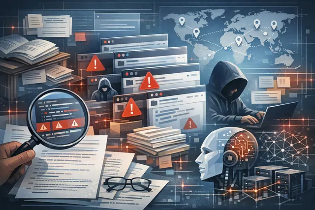 Digital illustration of a fishing hook labeled 'AgentBaiting' attached to a GitHub repository icon, symbolizing the FakeGit malware campaign tricking AI coding agents.