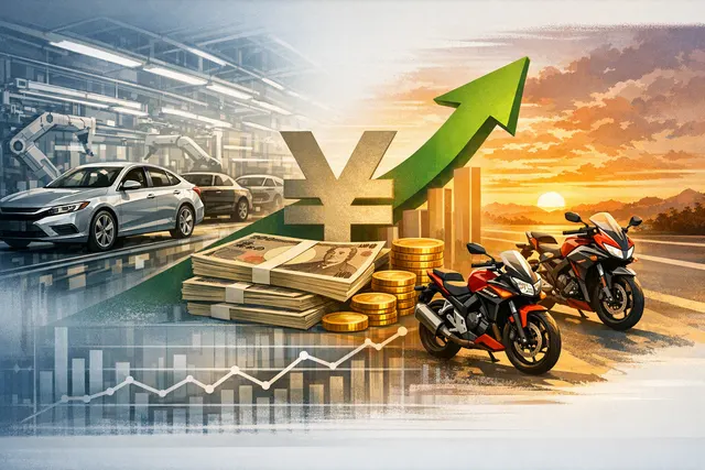 Honda dealership showroom with cars and motorcycles