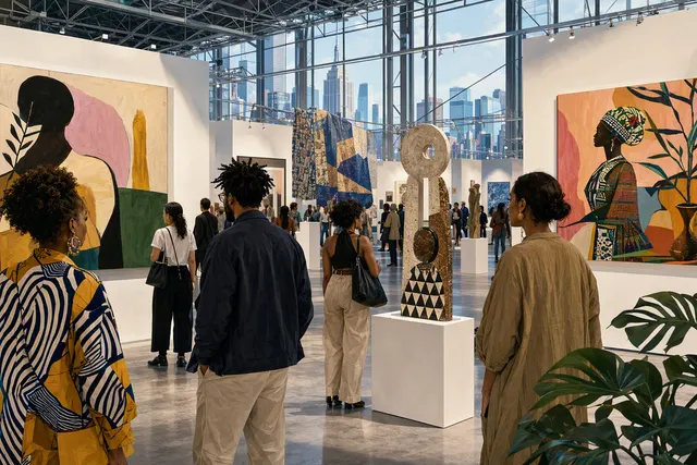 Hình minh họa do AI tạo cho bài viết về The Armory Show 2026 và nghệ thuật Caribbean