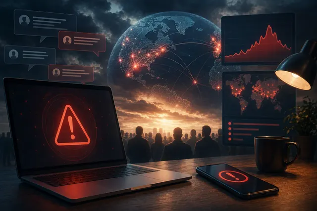 Illustration representing reports of an OpenAI service disruption