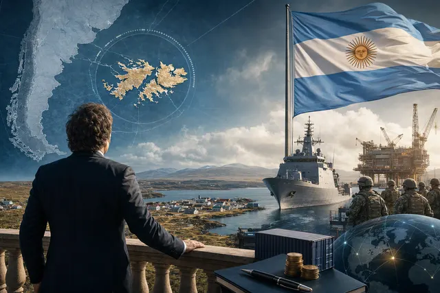 How did Argentine President Javier Milei reassert Argentina’s claim to the Falkland/Malvinas Islands in his September 4, 2026 address—includ