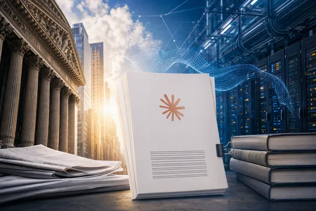 Editorial illustration representing Anthropic’s reported compute spending and IPO scrutiny