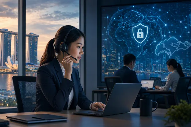 Illustration representing a business responding to a cyber incident with expert guidance