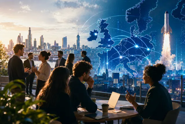 European technology startup ecosystem with funding, venture capital, AI and deeptech companies