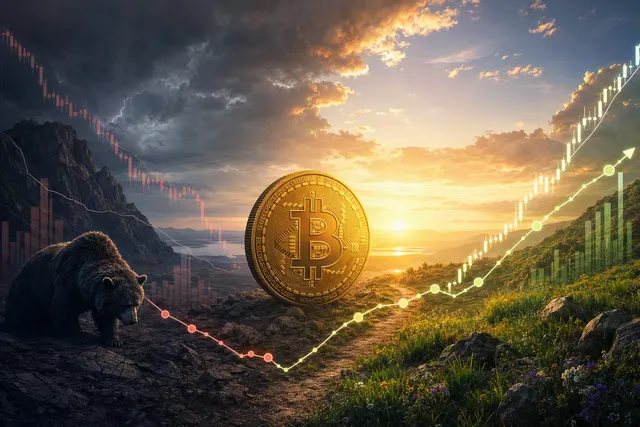 Editorial illustration representing Bitcoin’s summer 2026 market recovery