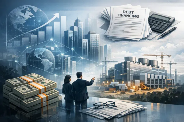 Illustration of financing for an AI data-center campus