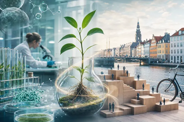 Illustration of early-stage research startups supported by BioInnovation Institute in Copenhagen