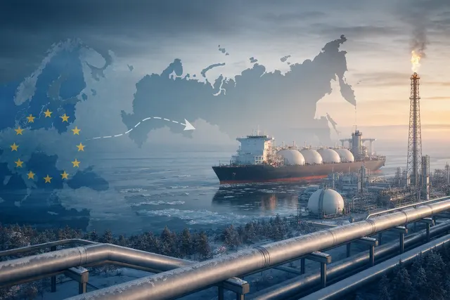 AI-generated illustration accompanying Russia’s revised gas production and LNG export outlook