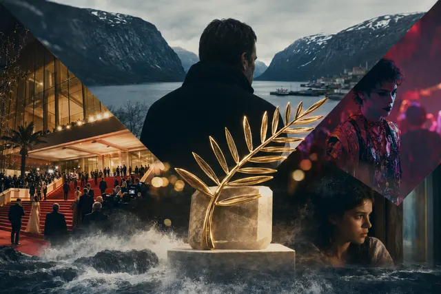 Cannes Film Festival awards ceremony spotlighting the Palme d'Or winner Fjord and other standout films of 2026