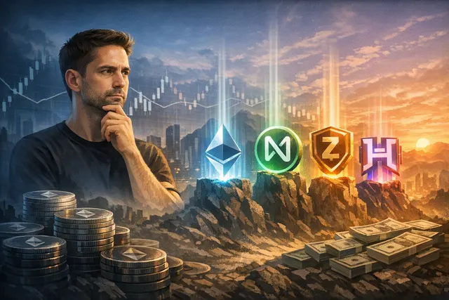 Illustration representing David Hoffman's sale of Ethereum and the resulting community debate over ETH's value accrual