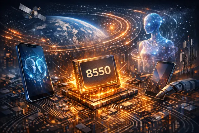MediaTek Dimensity 8550 chipset powering on-device Google Gemini Intelligence on a mid-range smartphone