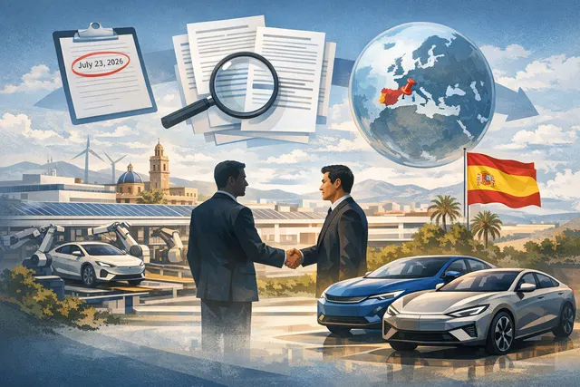 Search & fact check with cited sources for What did Ford and Geely announce regarding a joint venture to build EVs in Spain, including the o