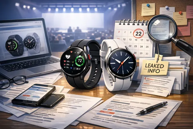 Samsung Galaxy Watch 9 and Watch Ultra 2 concept renders alongside Galaxy Z Fold 8 and Galaxy Glasses, representing the July 22 Unpacked 2026 lineup.