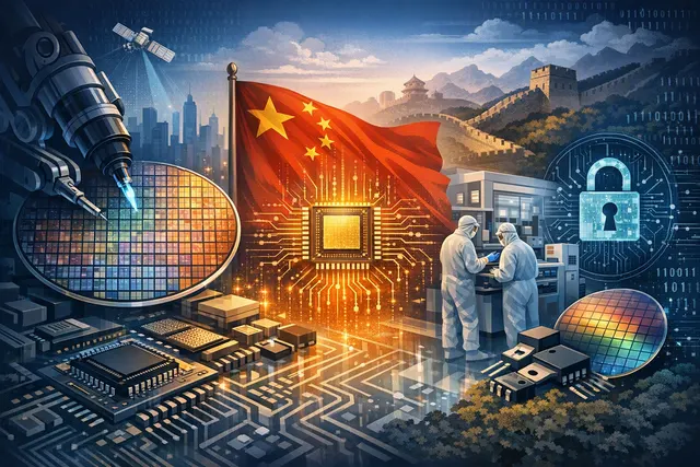 What progress has China made in strengthening the security and self sufficiency of its semiconductor supply chain amid mounting US export co