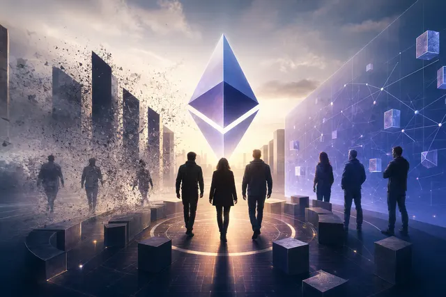 Illustration representing the Ethereum Foundation leadership transition and protocol roadmap