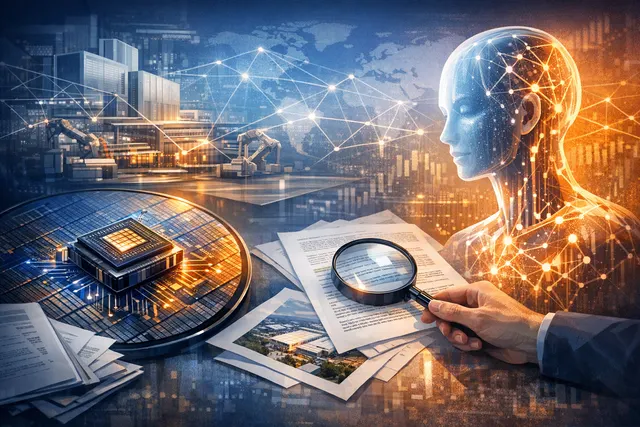 Abstract visualization of a custom AI chip design with Samsung and Anthropic logos over a circuit board pattern, representing the 2nm foundry partnership discussions.