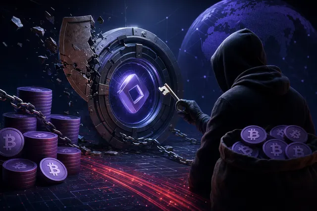 Illustration of a DeFi exploit where unauthorized tokens are minted on a blockchain lending protocol