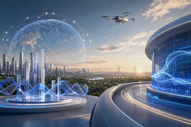 AI-generated illustration accompanying an article on Huawei’s AI-agent infrastructure forecast