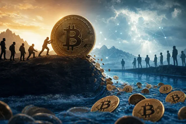 Illustration of Bitcoin long-term holder distribution and market demand