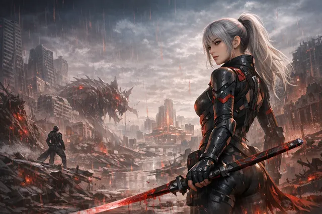 Stellar Blade: Blood Rain reveal trailer showcasing new protagonist Evie in a dark post-apocalyptic setting during Summer Game Fest 2026