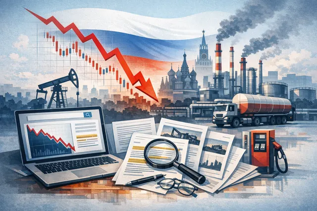 Russian stock market crash chart showing MOEX index decline and Gazprom share price plunge below 100 rubles in June 2026