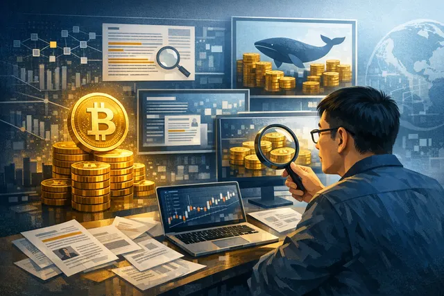 Abstract visualization of on-chain crypto accumulation data for F2Pool co-founder Wang Chun