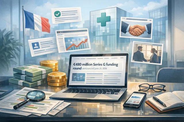 Visual representation of Alan's €480 million Series G funding round led by Prosus at a €5.5 billion valuation in June 2026.