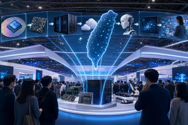 Taiwan Pavilion showcasing AI supply chain technologies at AI Expo Korea in Seoul