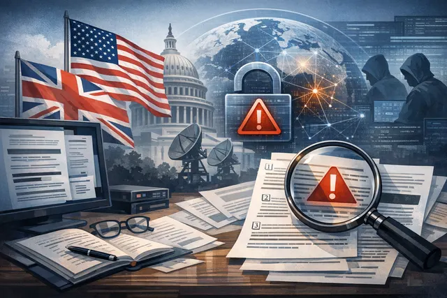 Conceptual illustration of a cybersecurity threat with a digital padlock and email icons, representing the zero-click Zimbra exploit by LAUNDRY BEAR.