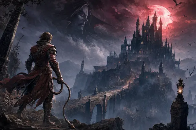 AI-generated editorial illustration for the Castlevania: Belmont’s Curse demo article