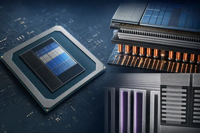 Illustration representing Intel Panther Lake chip architecture and semiconductor manufacturing