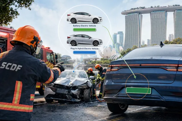 Editorial illustration for Singapore’s proposed differentiated EV licence plates
