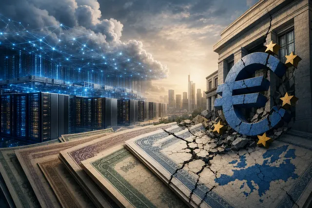 Illustration of Big Tech AI investment and euro-denominated bond-market financing