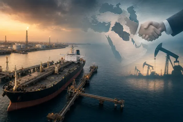 Illustration of global oil market volatility influenced by geopolitics and crude supply shocks