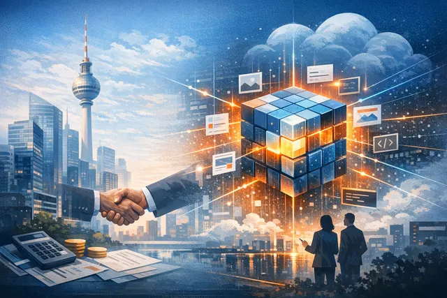Salesforce and Contentful acquisition concept representing AI content orchestration for Agentforce