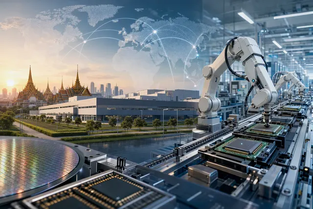 How does Infineon’s new backend semiconductor plant near Bangkok fit into its long term manufacturing and dual sourcing strategy and Thailan