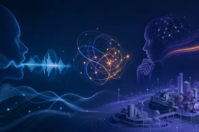 Editorial illustration of Google Gemini 3.8 Live and Extended Thinking voice AI