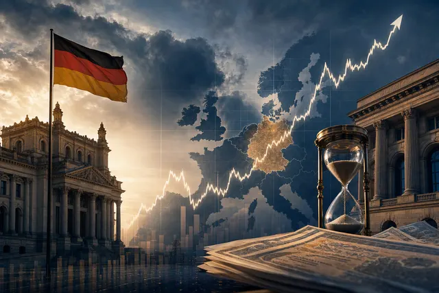 Illustration of European government bond yields rising amid an energy-market shock