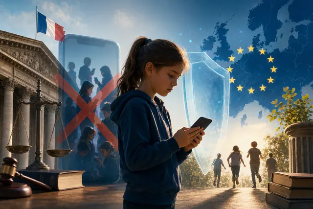 What is France’s revised proposal to ban social media for children under 15, why was its original legislation struck down by the Constitutio