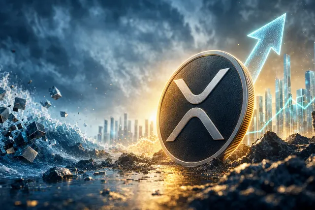 AI-generated editorial illustration accompanying coverage of XRP’s September 2026 rally