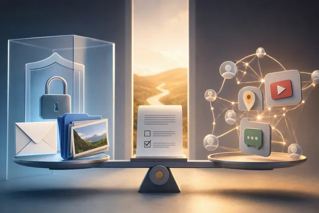 Illustration of personal app data connected to advertising and privacy settings