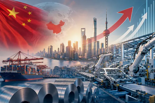 Illustration representing China’s manufacturing activity and PMI data