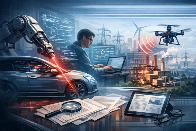 Conceptual illustration of a GPU chip connected to a power grid with oscillating waveforms, representing the Bit2Watt cyber-physical attack.