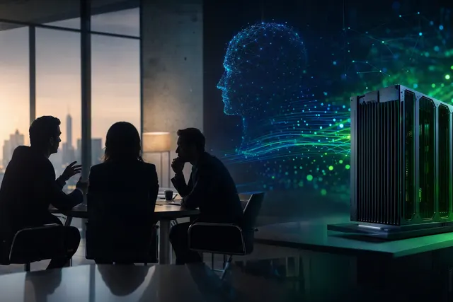 Illustrative AI-generated visual for reported Nvidia–Reflection AI deal discussions