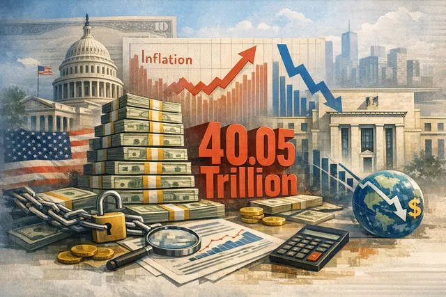 How are BlackRock, Grayscale, Bernstein, and State Street interpreting the U.S. government’s roughly $40.05 trillion debt, persistent budget