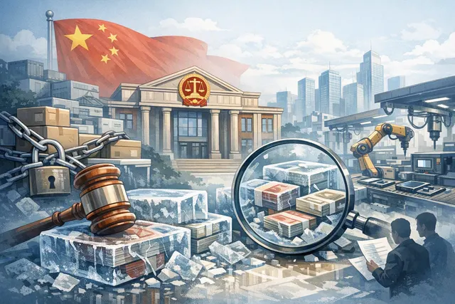 What prompted the Dongguan Intermediate People’s Court in China to freeze up to 2.14 billion yuan ($300 million) in assets held by Dutch chi