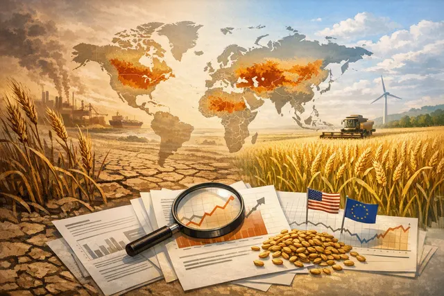 Drought-stricken wheat field illustrating how widespread water scarcity could raise global wheat prices